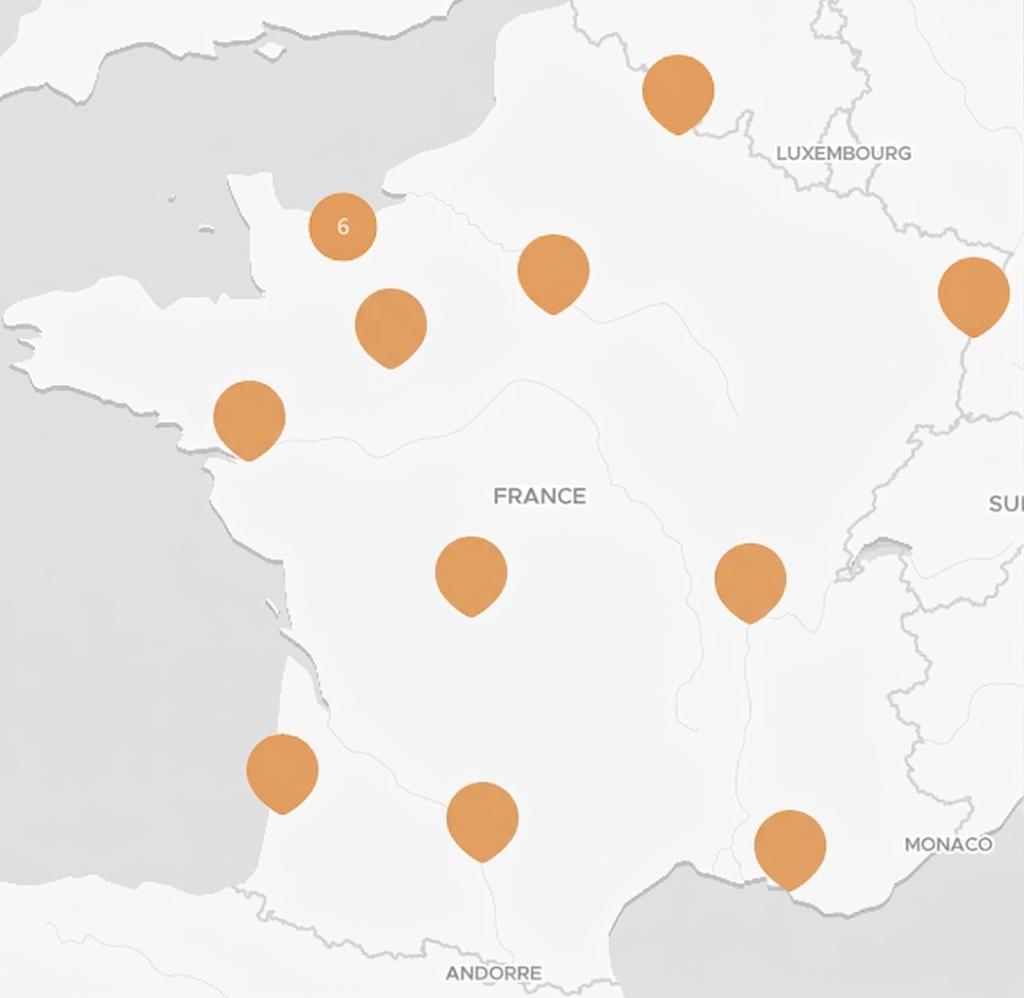 Capture de la carte interactive de L'Olivier des Souvenirs